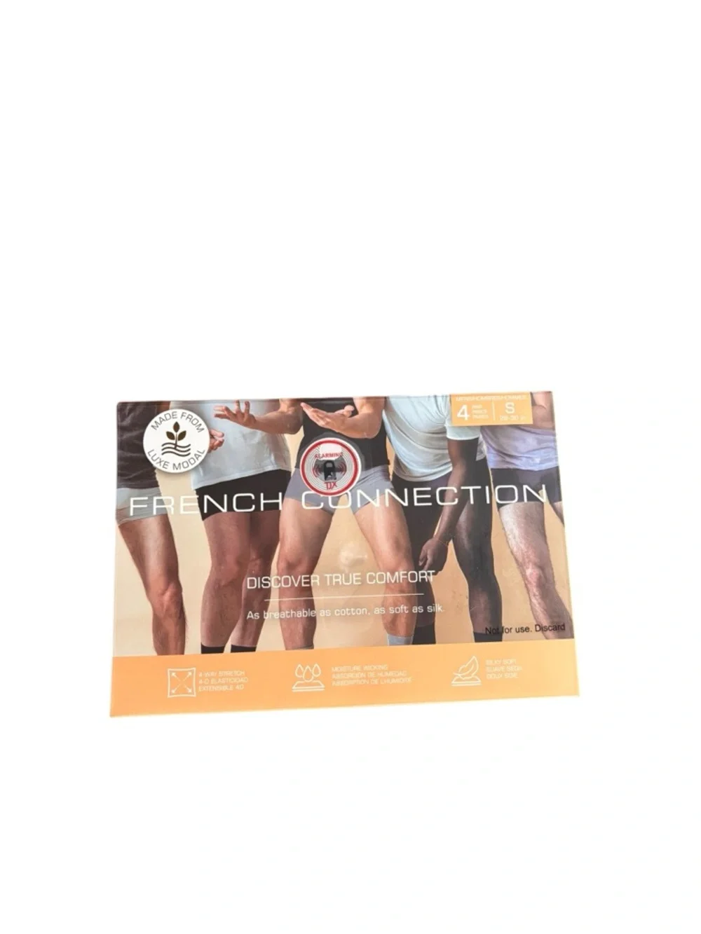 French Connection 4-Pack Men's Boxers - Nude Palette Size Small NWT